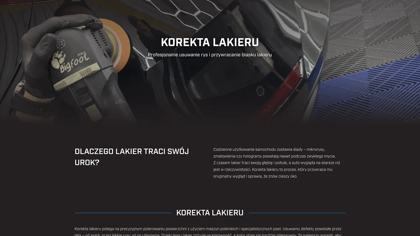 widok postrony na stronie dudzinski detailing