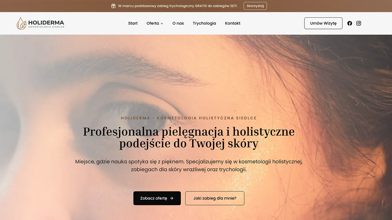 Serwis internetowy dla Holiderma Siedlce