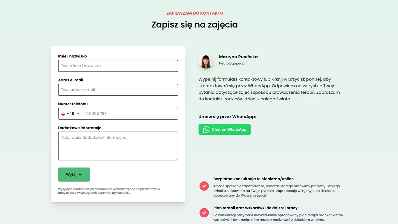 Sekcja inwestycji i listing