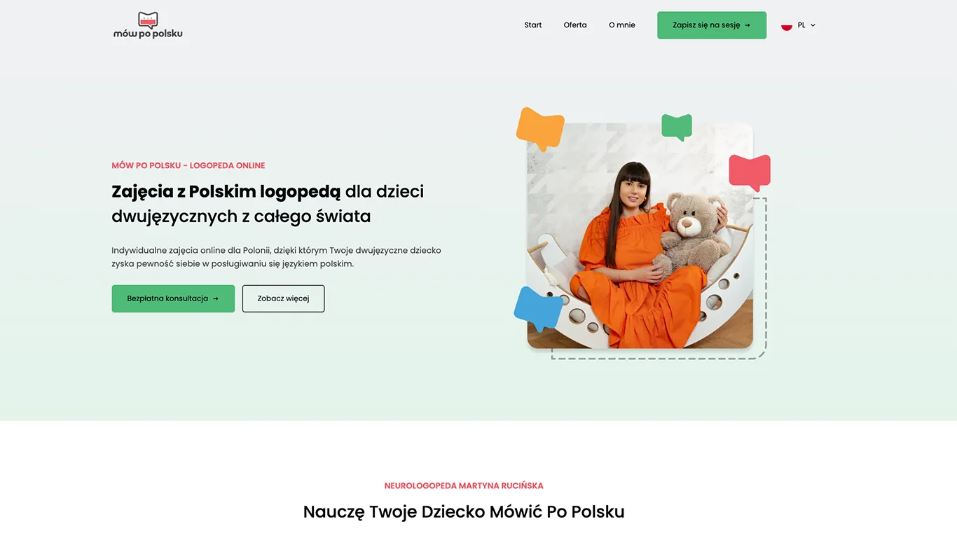 Strona internetowa dla Mów Po Polsku